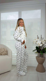 0085 Jacket polka dot and pants set