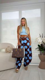 9997 Polka dot trendy woven pants