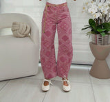 2548 Paisley printed denim pants