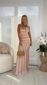 2918 Stripe maxi dress