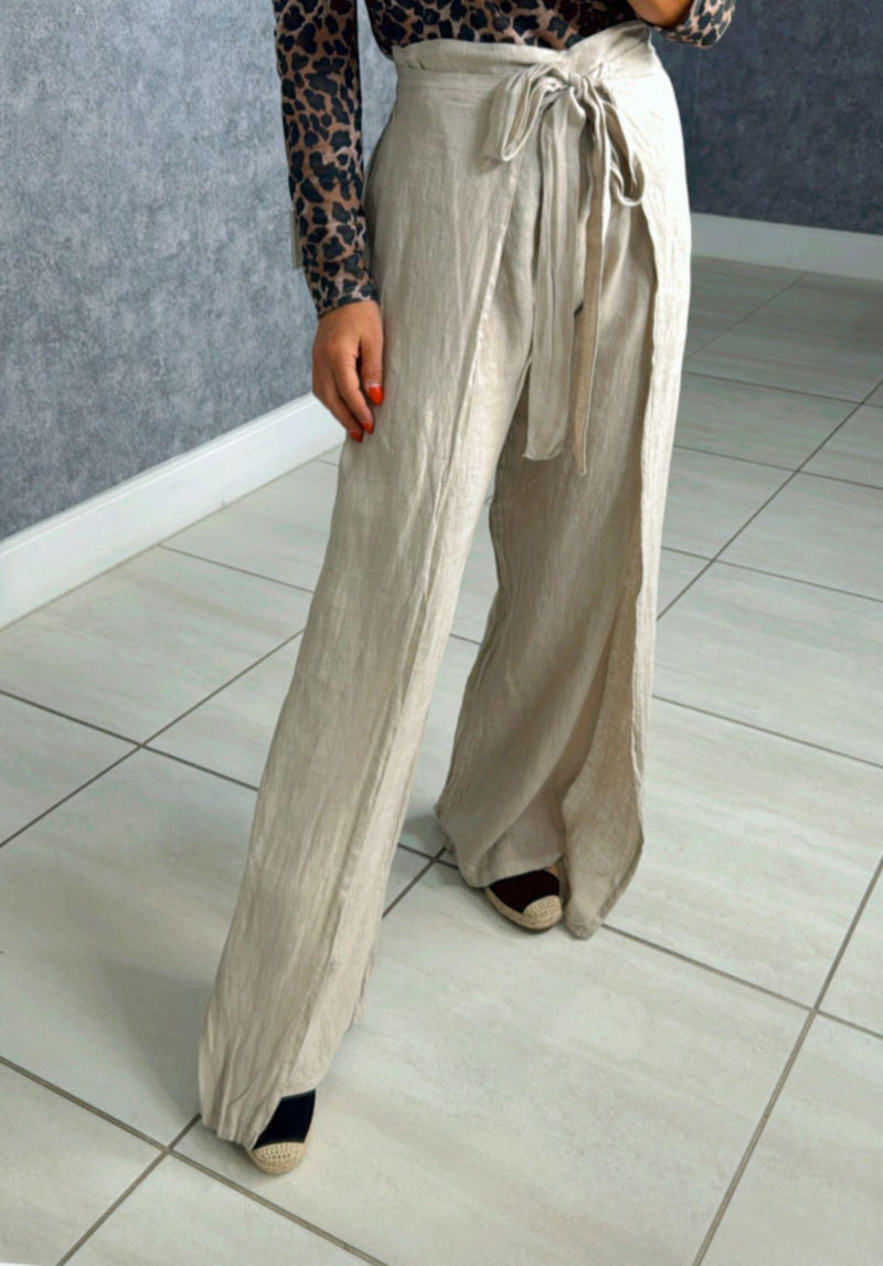 4973 Linen palazzo pants