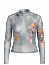 2010 Teddy bear mesh top
