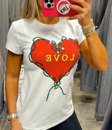 U213 Love heart T-shirt