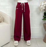 0018 Double waist wide leg pants