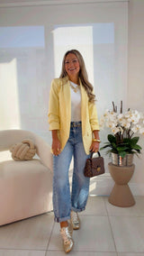 1556 Joseline ruched blazer jacket