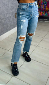 5712 High rise ankle flare jeans