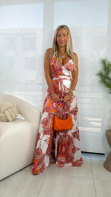 9015 Button down maxi dress