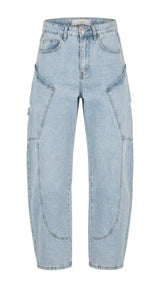 6007 Pocket side baggy barrel pants