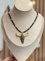 DL141 Limited edition crystal bull choker