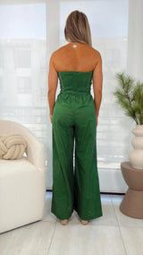 P491 Strapless woven jumpsuit