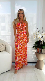 1395 Silky satin midi dress