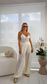 2098 Lace top and pants set
