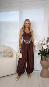 1640 Comfy aladdin jumpsuit with belt