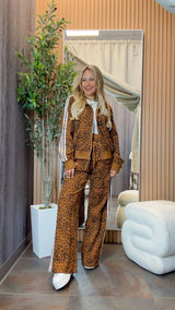 5617 Leopard sweater and pants set