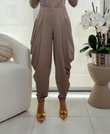 1446 Pants with front and back pleats