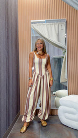 1949 Striped print jumpsuit Kiut