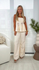 1806 Crochet top and pants set