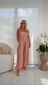 2764 Printed shapeless jumpsuit