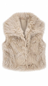 X250 Fox faux fur crop vest gilet