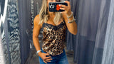 4149 Animal print strappy top
