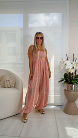 2764 Printed shapeless jumpsuit
