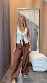 7236 Crochet knit vest