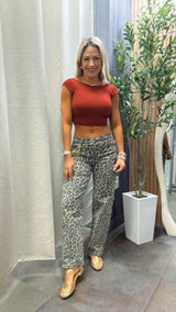 396 Ribbed open back crop top
