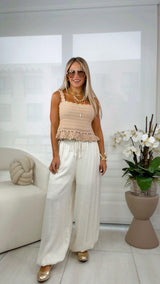 3102 Linen bubble pants