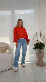 8373 Chunky hearts sweater