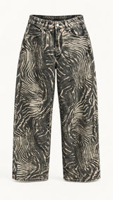 9060 Zebra smoke print pants