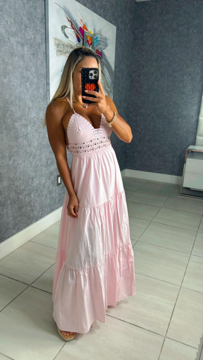 crochet lace open back maxi dress Blue Crochet Lace Open Back Maternity Maxi Dress PinkBlush