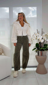 Y500 Bunny cropped faux fur coat jacket