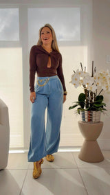 2844 Open front long sleeve bodysuit