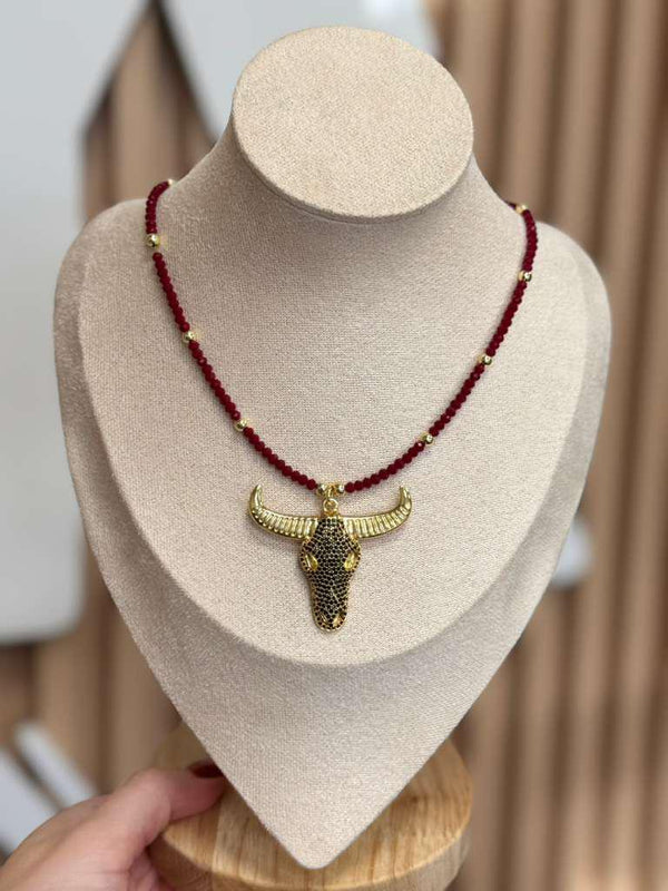 DL141 Limited edition crystal bull choker