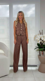 H558 Matching vest and pants set