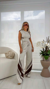 3114 Sleeveless top and pants set