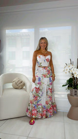 2538 Botanical skirt set