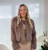 1260 Faux fur crop jacket