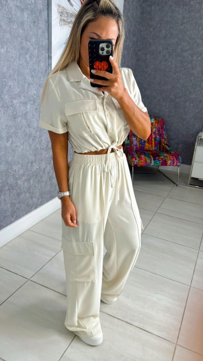 H573 Cargo top and pants set