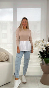 K468 Ligne elegant long sleeve top
