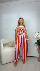 1726 Vertical striped pants
