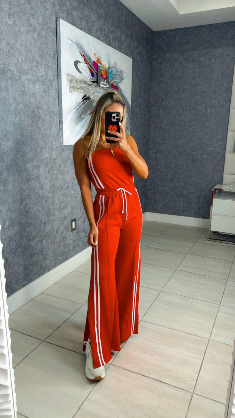 5384 Strapless open side jumpsuit