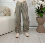 5759 Striped muse barrel pants