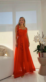 9357 Corset top midi dress