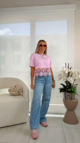 4372 Studded barrel pants