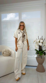 3971 Comfy t-shirt and pants set