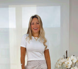 NA02 Seamless crew-neck crop top