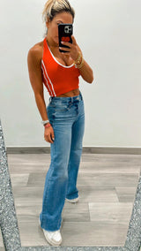 5973 High rise-Wide jeans