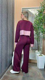3395 Sweaters and wide leg pants set