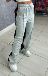 0153 Cotton and denim pants with elastic waistband